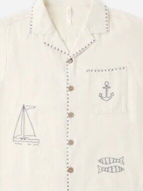 Rylee and cru Lapel Collar sailor shirt